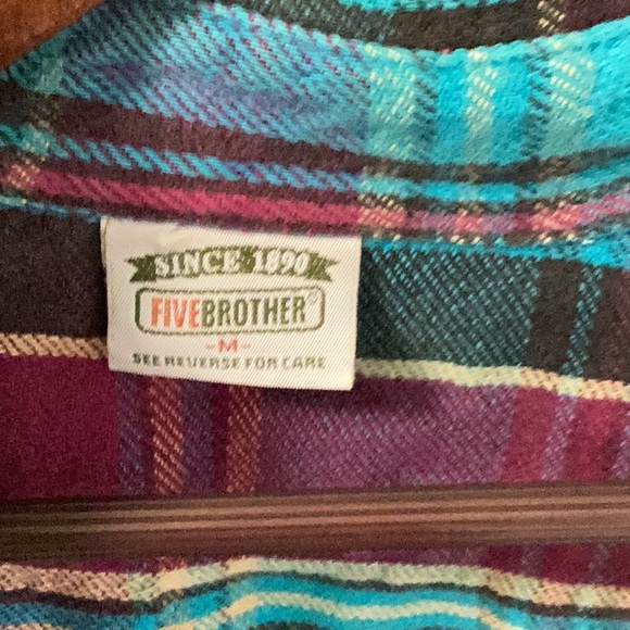 Vintage90s Rolling Stones tongue flannel vest - Picture 4 of 8